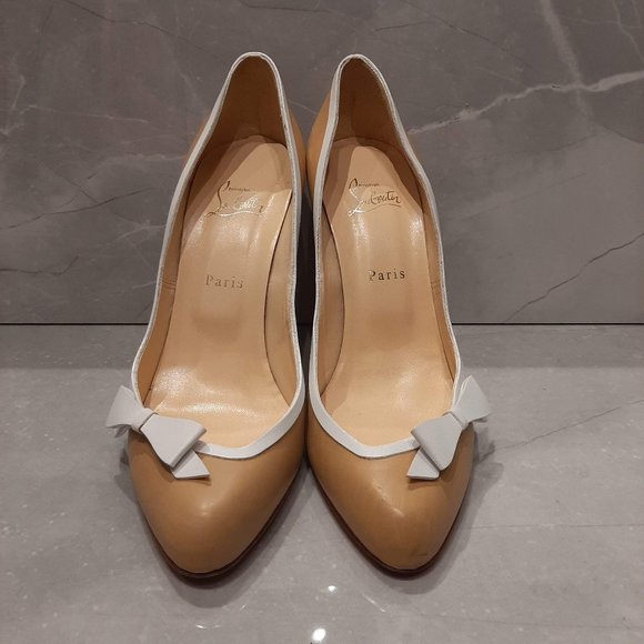 Christian Louboutin Nude Bow Pumps
